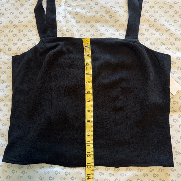 Old Navy NWT Black Tank Top with Bow Straps - Picture 3 of 6